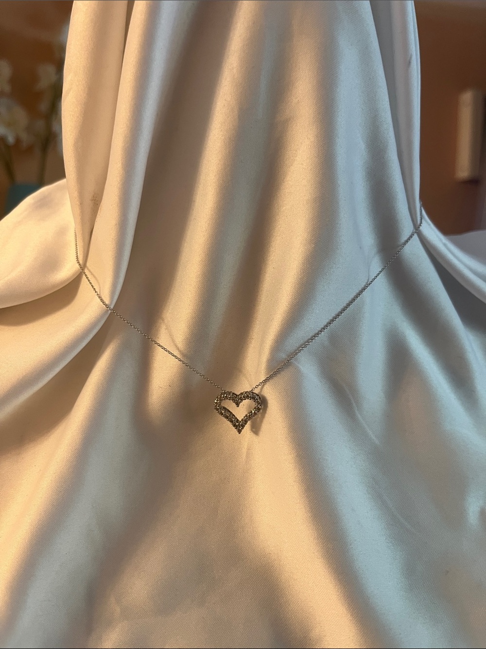 Sparkling Silver Heart Pendant Necklace - Timeless Sparkle